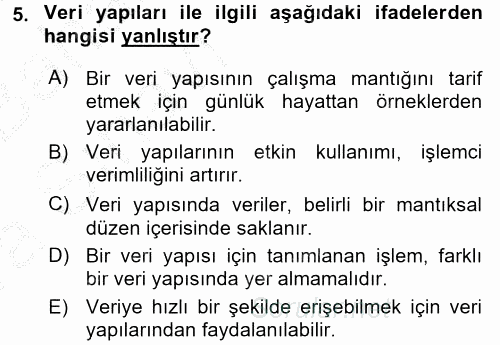 Programlama Ve Algoritmalar 2016 - 2017 Ara Sınavı 5.Soru