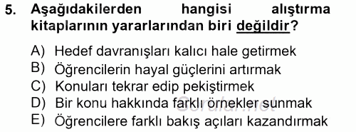İng. Öğretmenliğinde Öğretim Teknolojileri Ve Materyal Tasarımı 2 2014 - 2015 Tek Ders Sınavı 5.Soru