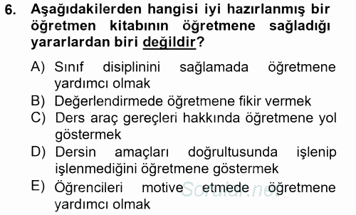 İng. Öğretmenliğinde Öğretim Teknolojileri Ve Materyal Tasarımı 2 2014 - 2015 Tek Ders Sınavı 6.Soru