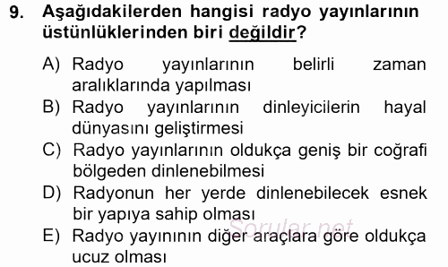 İng. Öğretmenliğinde Öğretim Teknolojileri Ve Materyal Tasarımı 2 2014 - 2015 Tek Ders Sınavı 9.Soru