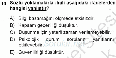 Okulöncesinde Öğretim Teknolojileri Ve Materyal Tasarımı 2013 - 2014 Tek Ders Sınavı 10.Soru