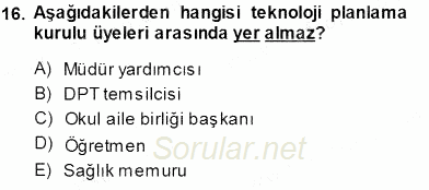 Okulöncesinde Öğretim Teknolojileri Ve Materyal Tasarımı 2013 - 2014 Tek Ders Sınavı 16.Soru