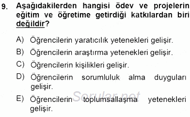 Okulöncesinde Öğretim Teknolojileri Ve Materyal Tasarımı 2013 - 2014 Tek Ders Sınavı 9.Soru