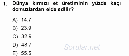 Temel Zootekni 2014 - 2015 Ara Sınavı 1.Soru