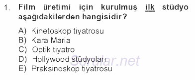 Hareketli Görüntünün Tarihi 2012 - 2013 Tek Ders Sınavı 1.Soru