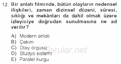 Hareketli Görüntünün Tarihi 2012 - 2013 Tek Ders Sınavı 12.Soru