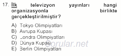 Hareketli Görüntünün Tarihi 2012 - 2013 Tek Ders Sınavı 17.Soru