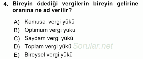 Türkiye Ekonomisi 2017 - 2018 Dönem Sonu Sınavı 4.Soru