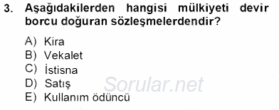 İşletme Hukuku 2013 - 2014 Tek Ders Sınavı 3.Soru