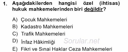 Kalem Mevzuatı 2014 - 2015 Ara Sınavı 1.Soru