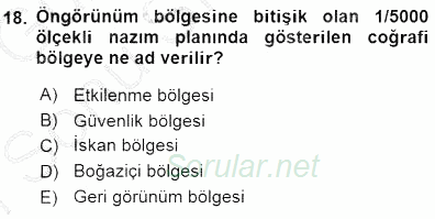 Belediye, İmar ve Gayrimenkul Mevzuatı 2015 - 2016 Dönem Sonu Sınavı 18.Soru