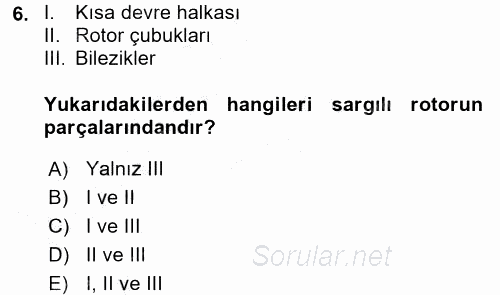 Elektromekanik Kumanda Sistemleri 2016 - 2017 Ara Sınavı 6.Soru