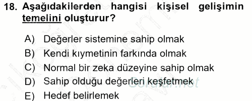 Yönetici Asistanlığı 2015 - 2016 Dönem Sonu Sınavı 18.Soru