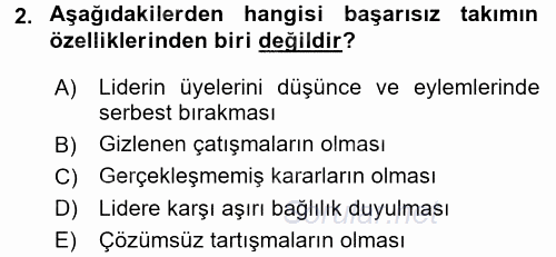Yönetici Asistanlığı 2015 - 2016 Dönem Sonu Sınavı 2.Soru