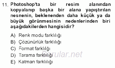Sayısal Fotoğraf İşleme Teknikleri 2013 - 2014 Dönem Sonu Sınavı 11.Soru