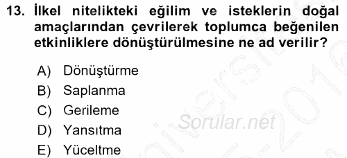 Halkla İlişkiler Ve İletişim 2015 - 2016 Ara Sınavı 13.Soru