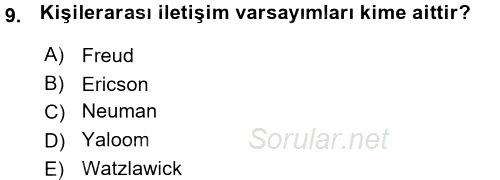 Halkla İlişkiler Ve İletişim 2015 - 2016 Ara Sınavı 9.Soru