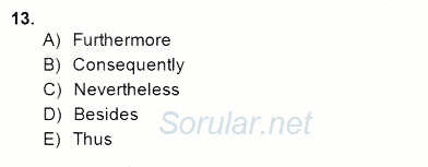 Bağlamsal Dilbilgisi 4 2014 - 2015 Dönem Sonu Sınavı 13.Soru