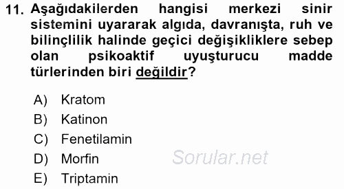 Kriminoloji 2017 - 2018 Dönem Sonu Sınavı 11.Soru
