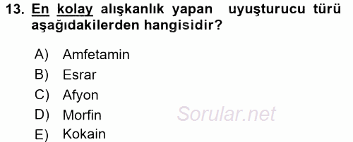 Kriminoloji 2017 - 2018 Dönem Sonu Sınavı 13.Soru