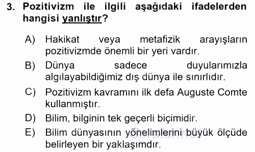 Kriminoloji 2017 - 2018 Dönem Sonu Sınavı 3.Soru