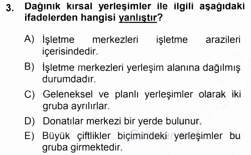 Tarımsal Yapılar ve Sulama 2014 - 2015 Ara Sınavı 3.Soru