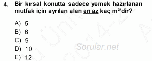 Tarımsal Yapılar ve Sulama 2014 - 2015 Ara Sınavı 4.Soru