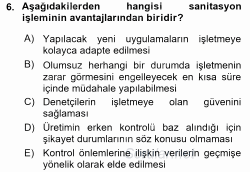 Temel Sağlık Ve Hastalık Bilgisi 2015 - 2016 Dönem Sonu Sınavı 6.Soru