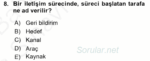 Halkla İlişkiler Yazarlığı 2016 - 2017 Ara Sınavı 8.Soru