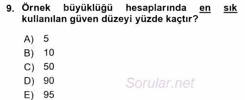 Sağlık Hizmetlerinde Araştırma Ve Değerlendirme 2017 - 2018 3 Ders Sınavı 9.Soru Sağlık Hizmetlerinde Araştırma Ve Değerlendirme 2017 - 2018 3 Ders Sınavı 9.Soru