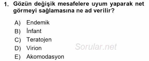 Gıda Güvenliğinin Temel Prensipleri 2016 - 2017 3 Ders Sınavı 1.Soru