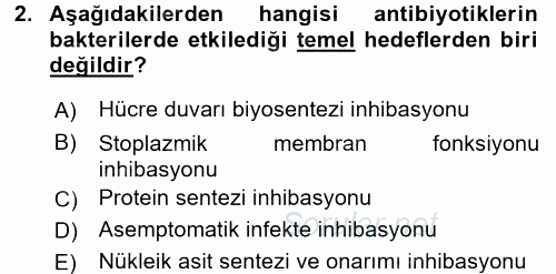 Gıda Güvenliğinin Temel Prensipleri 2016 - 2017 3 Ders Sınavı 2.Soru