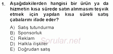 Marka İletişimi Tasarımı ve Uygulamaları 2014 - 2015 Ara Sınavı 1.Soru