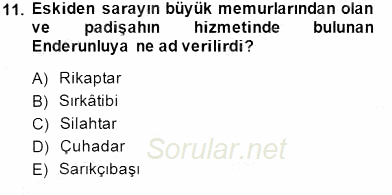 XIX. Yüzyıl Türk Edebiyatı 2014 - 2015 Ara Sınavı 11.Soru