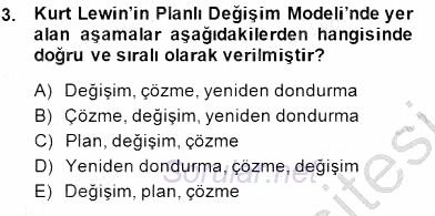 Çağrı Merkezinde Hizmet 2013 - 2014 Dönem Sonu Sınavı 3.Soru