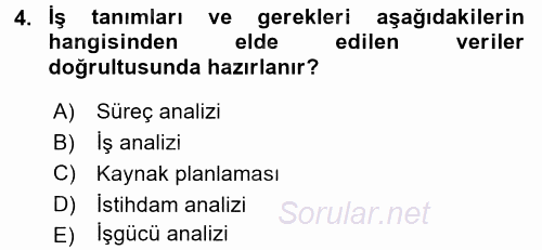 Perakende Yönetimi 2015 - 2016 Dönem Sonu Sınavı 4.Soru
