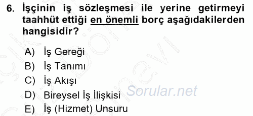 Perakende Yönetimi 2015 - 2016 Dönem Sonu Sınavı 6.Soru