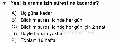 Perakende Yönetimi 2015 - 2016 Dönem Sonu Sınavı 7.Soru