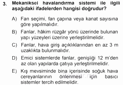 Tarımsal Yapılar ve Sulama 2013 - 2014 Tek Ders Sınavı 3.Soru
