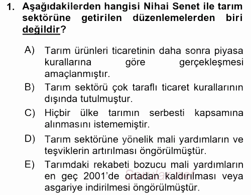 Ekonominin Güncel Sorunları 2016 - 2017 3 Ders Sınavı 1.Soru