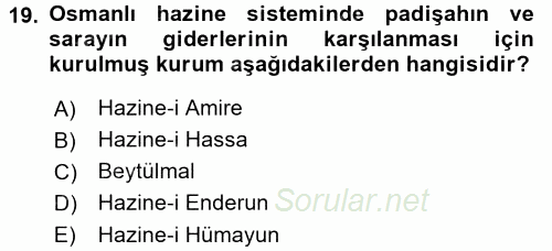 Ekonominin Güncel Sorunları 2016 - 2017 3 Ders Sınavı 19.Soru