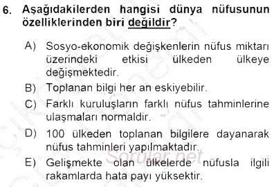 Aile Ekonomisi 2015 - 2016 Ara Sınavı 6.Soru