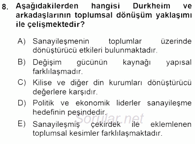 Aile Ekonomisi 2015 - 2016 Ara Sınavı 8.Soru