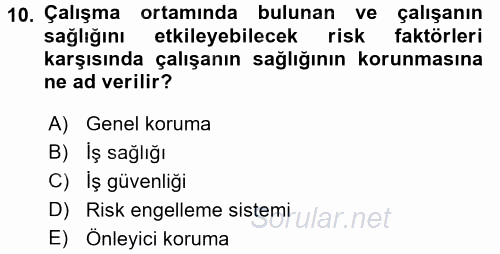 Ev Endüstrisi 2016 - 2017 Dönem Sonu Sınavı 10.Soru