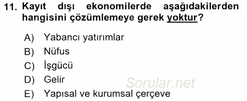 Ev Endüstrisi 2016 - 2017 Dönem Sonu Sınavı 11.Soru