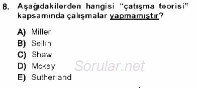 Kriminoloji 2013 - 2014 Dönem Sonu Sınavı 8.Soru