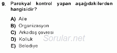 Kriminoloji 2013 - 2014 Dönem Sonu Sınavı 9.Soru