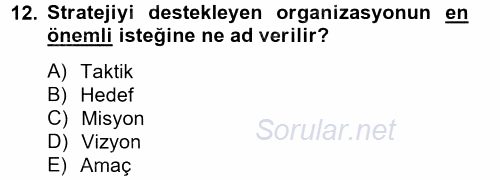 Halkla İlişkiler 2014 - 2015 Ara Sınavı 12.Soru