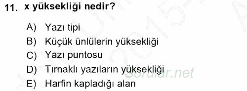 İletişim Ortamları Tasarımı 2015 - 2016 Ara Sınavı 11.Soru