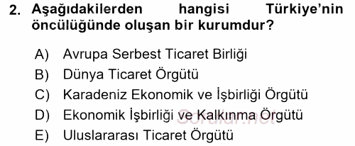 Ekonominin Güncel Sorunları 2015 - 2016 Ara Sınavı 2.Soru